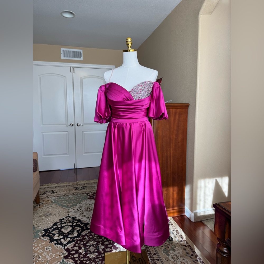 Elegant Pink Off-Shoulder Dress